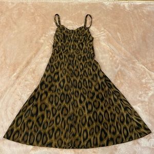 Le Chateau button up a-line leopard print dress